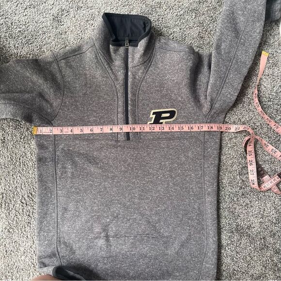 ANTIGUA PURDUE BOILERMAKERS MENS GREY FORTUNE LONG SLEEVE 1/4 ZIP PULLOVER - Picture 12 of 12